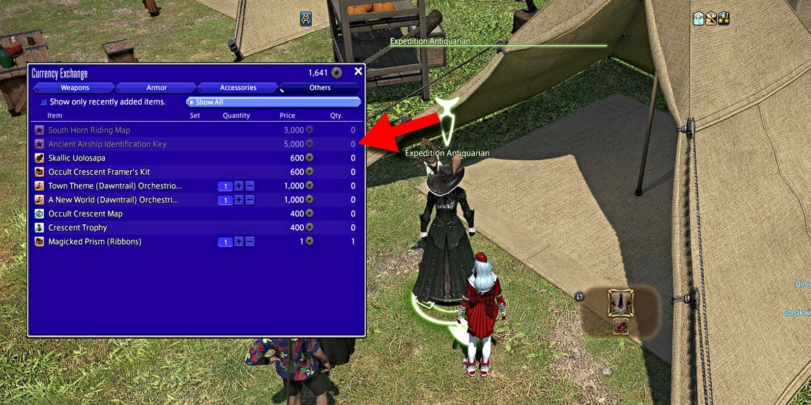 final-fantasy-14-expedition-antiquarian-menu