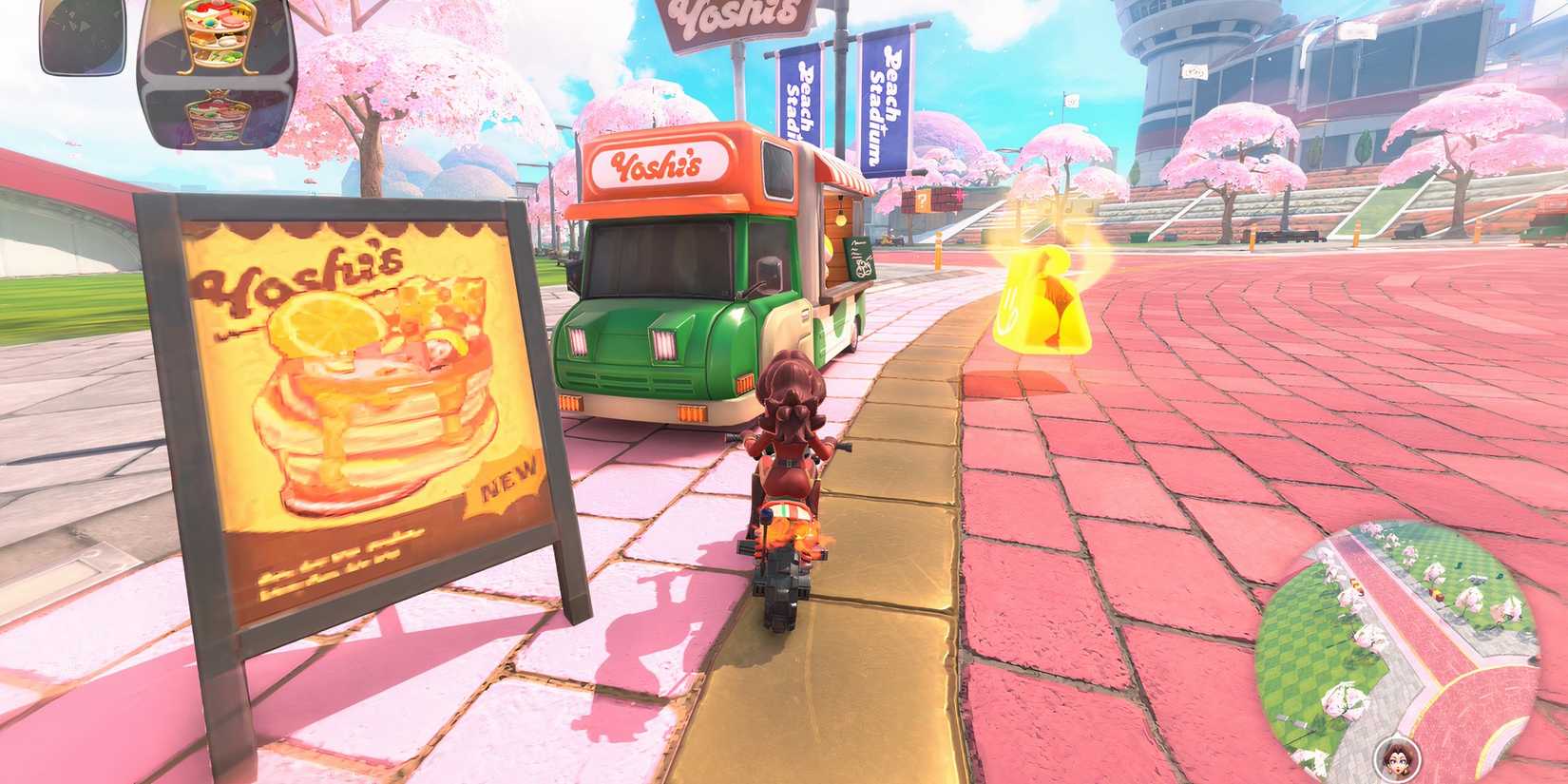 Finding food in Mario Kart World