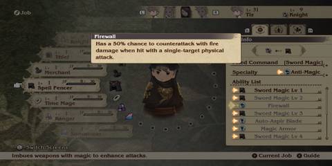 Firewall skill in Bravely Default Flying Fairy HD Remaster