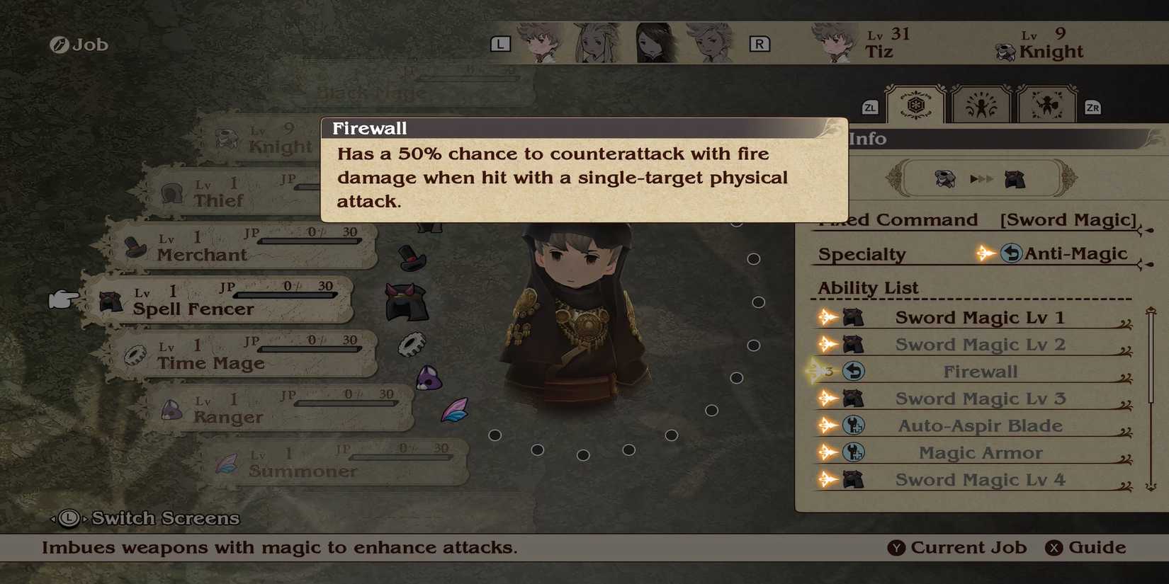 Firewall skill in Bravely Default Flying Fairy HD Remaster