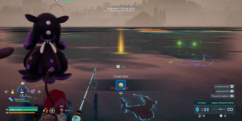 Fishing with Gloopie in Palworld