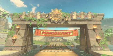 Flower Cup Mario Kart World Desert hills race start