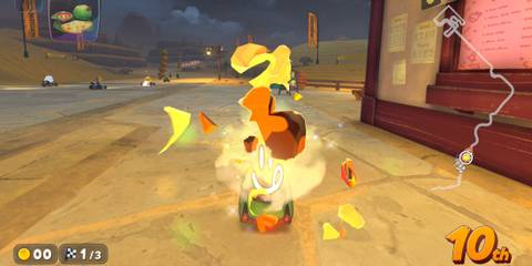 Flower Cup Mario Kart World Koopa Troopa grabbing Dash Food