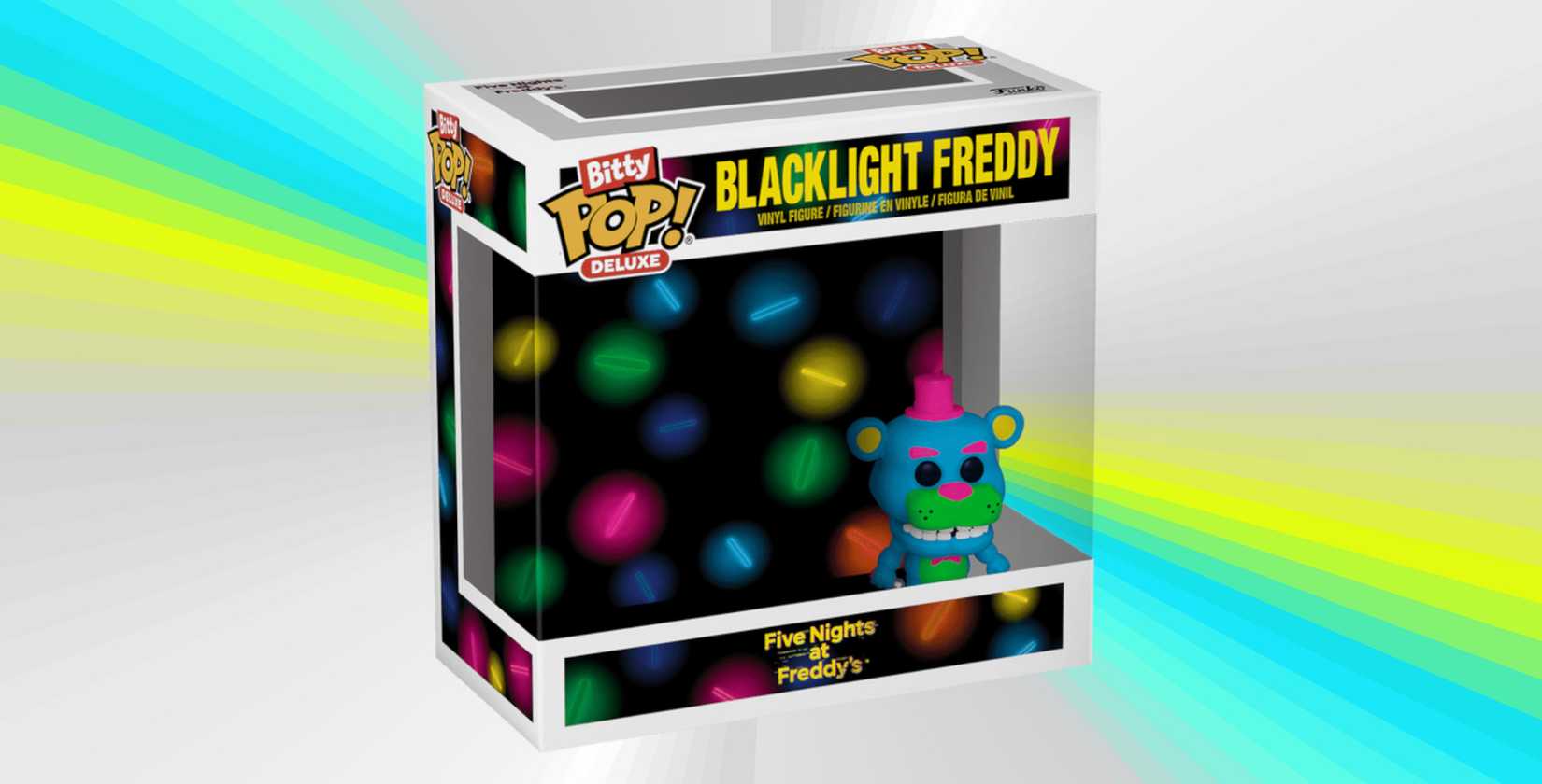 FNaF Bitty Pop Deluxe Blacklight Freddy Boxed