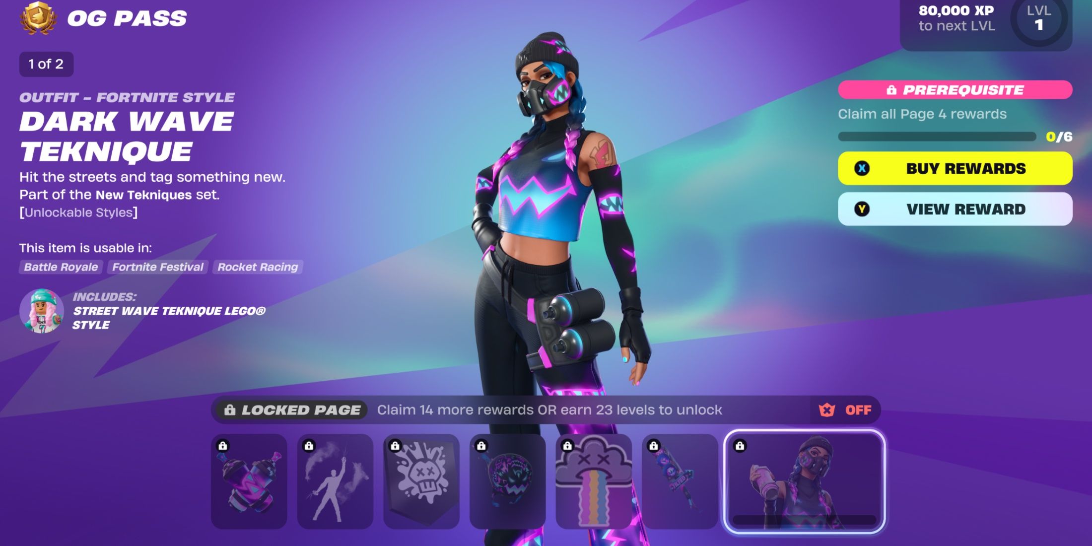 Fortnite Dark Wave Technotes and goods