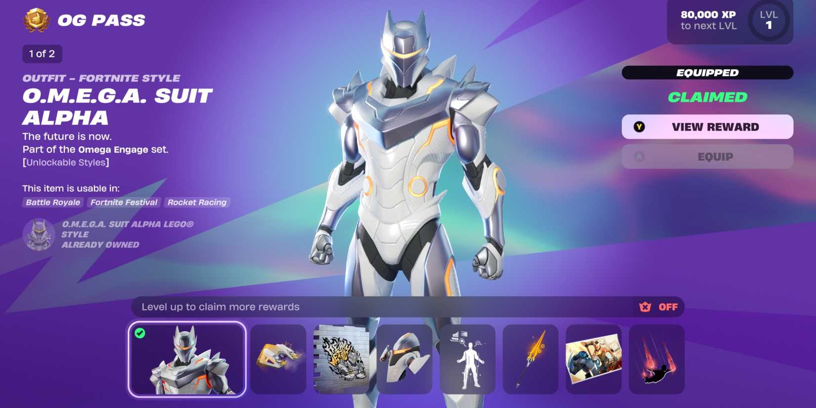 Fortnite O.M.E.G.A. Suit Alpha Skin and Items