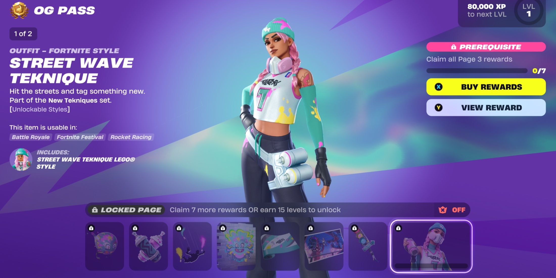 Fortnite Street Wave Legens and goods