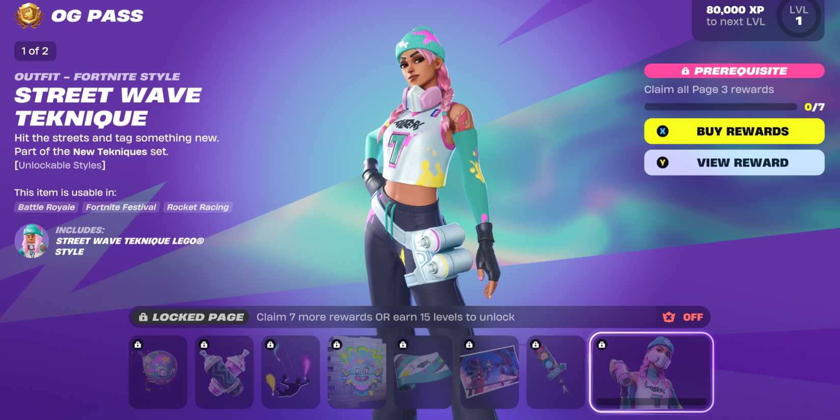 Fortnite Street Wave Teknique Skin and Items