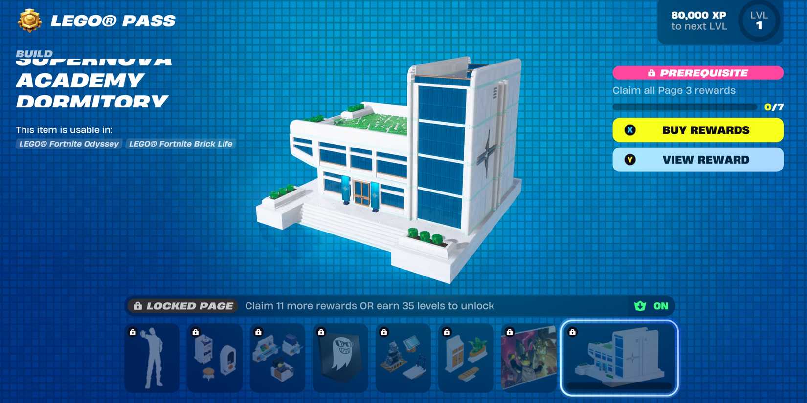 Fortnite Supernova Academy LEGO Pass Page 3 Items