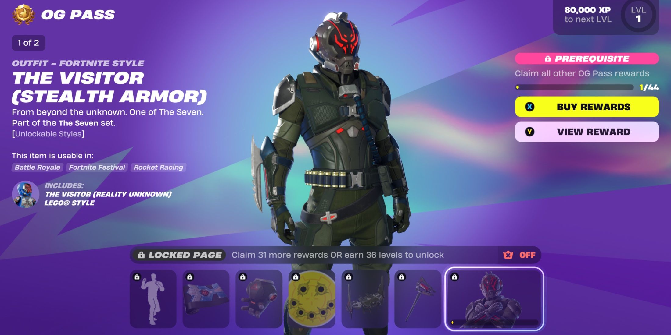 Fortnite the visitor (stealthy of stealth) leather and goods