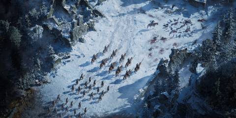 Army marching in Game of Thrones War For Westeros