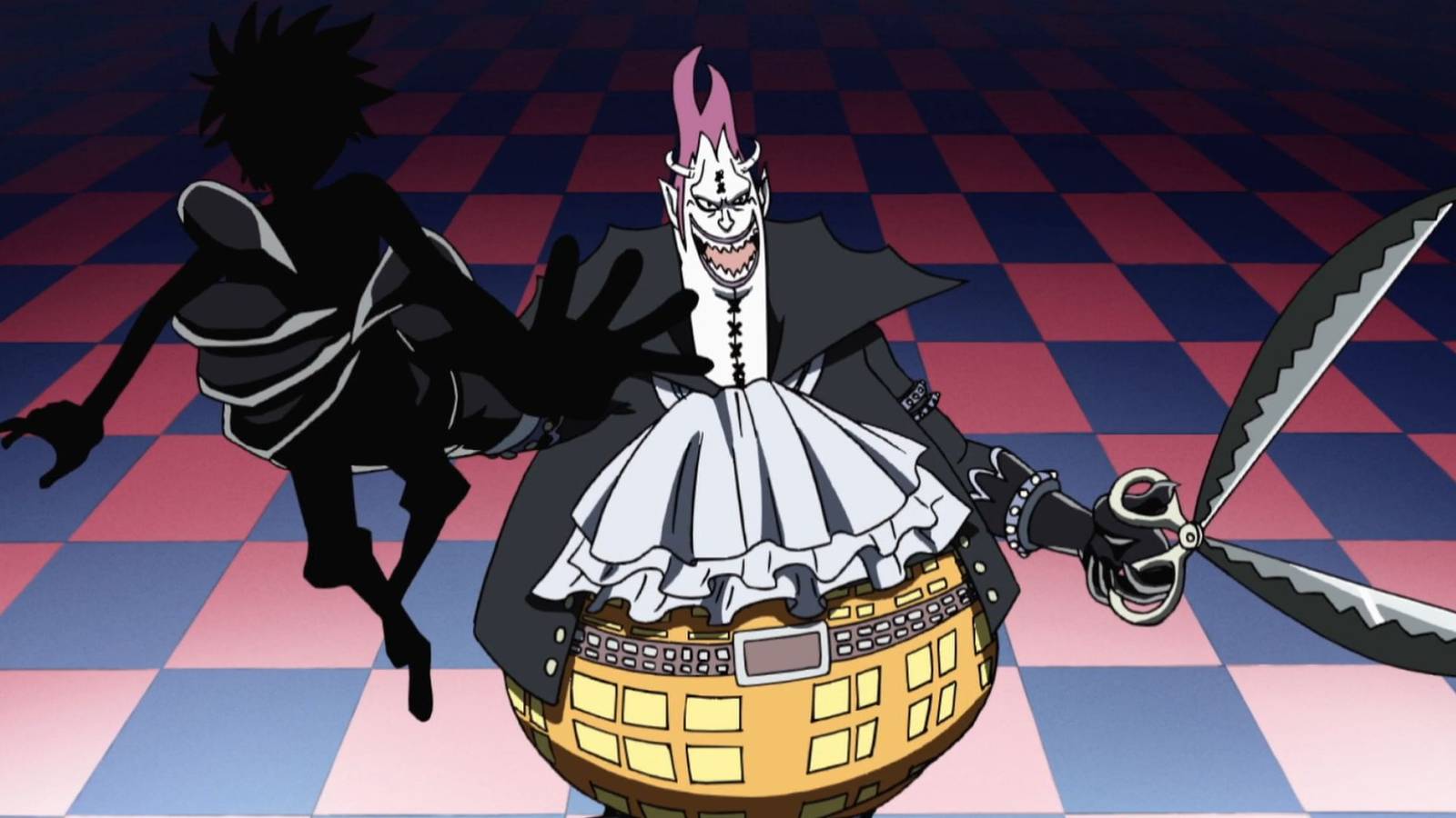 Gecko Moria stealing Luffy's shadow - One Piece