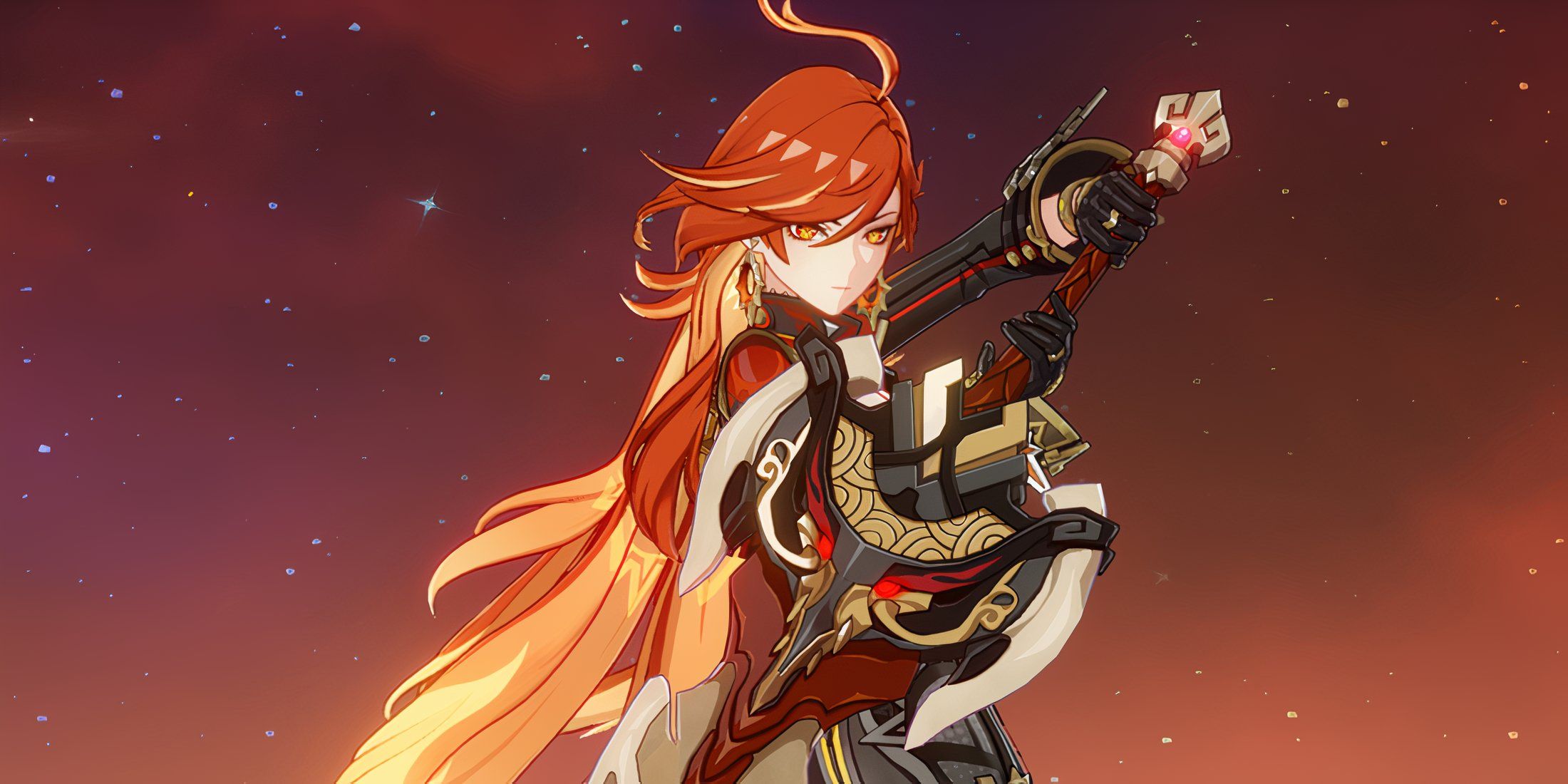 Genshin Impact Mavuika holding Claymore Weapon cropped