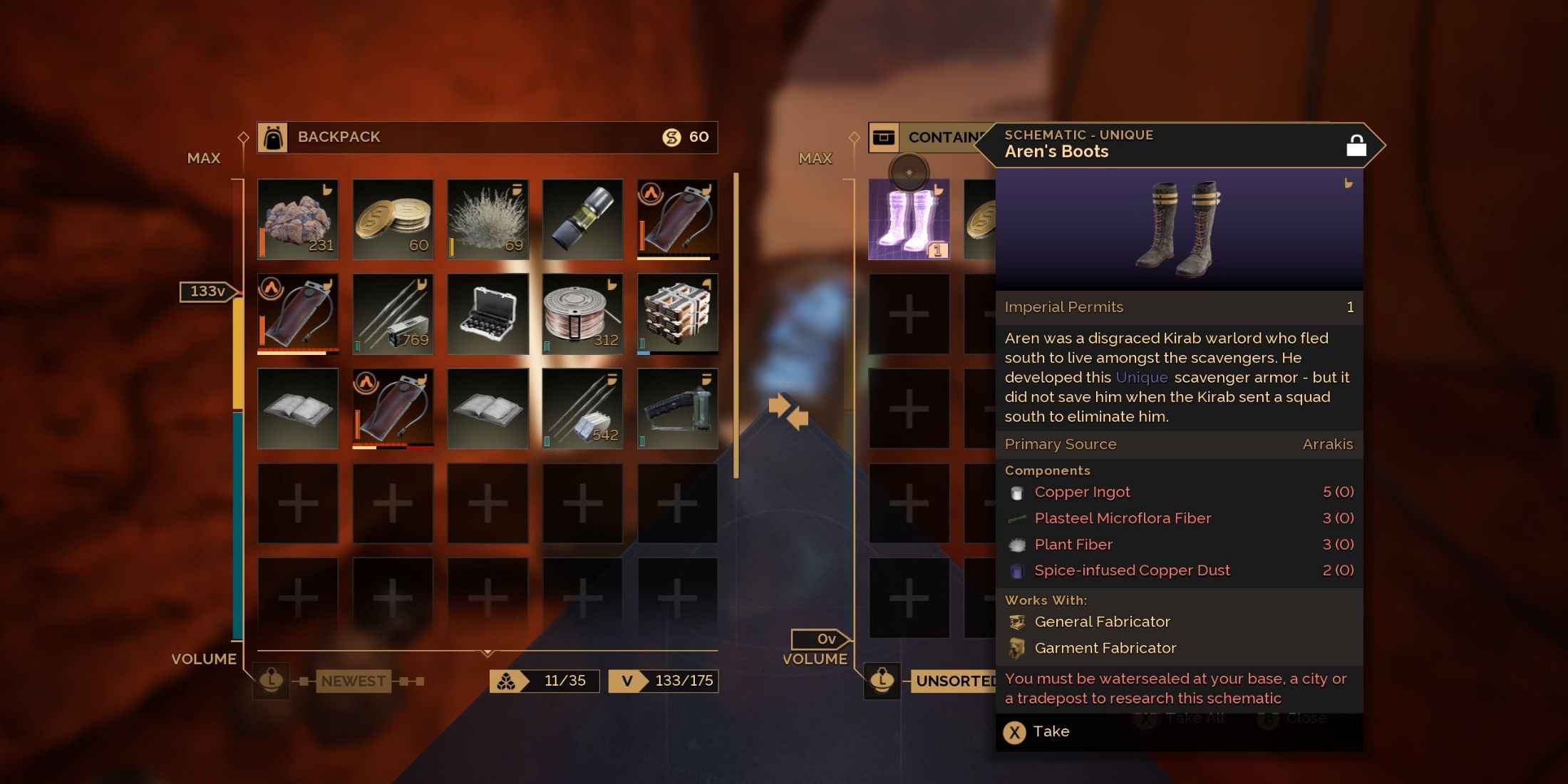 Aren's Light Armor Set Location in Dune Awakening