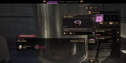 Get Spice Residue from Spice Refinery Dune Awakening