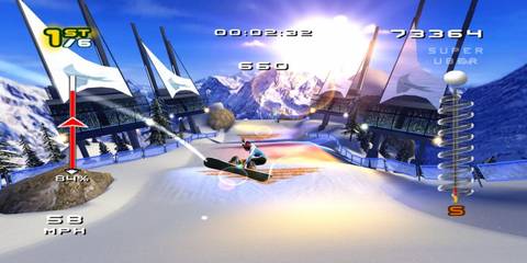 Getting airtime on a snowboard in SSX 3