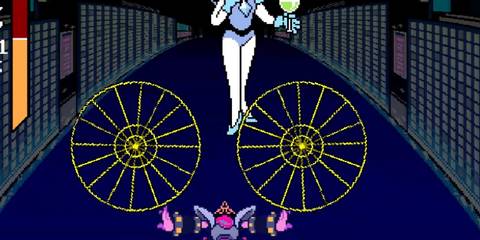 Giga Queen Golden Wheels Attack Deltarune