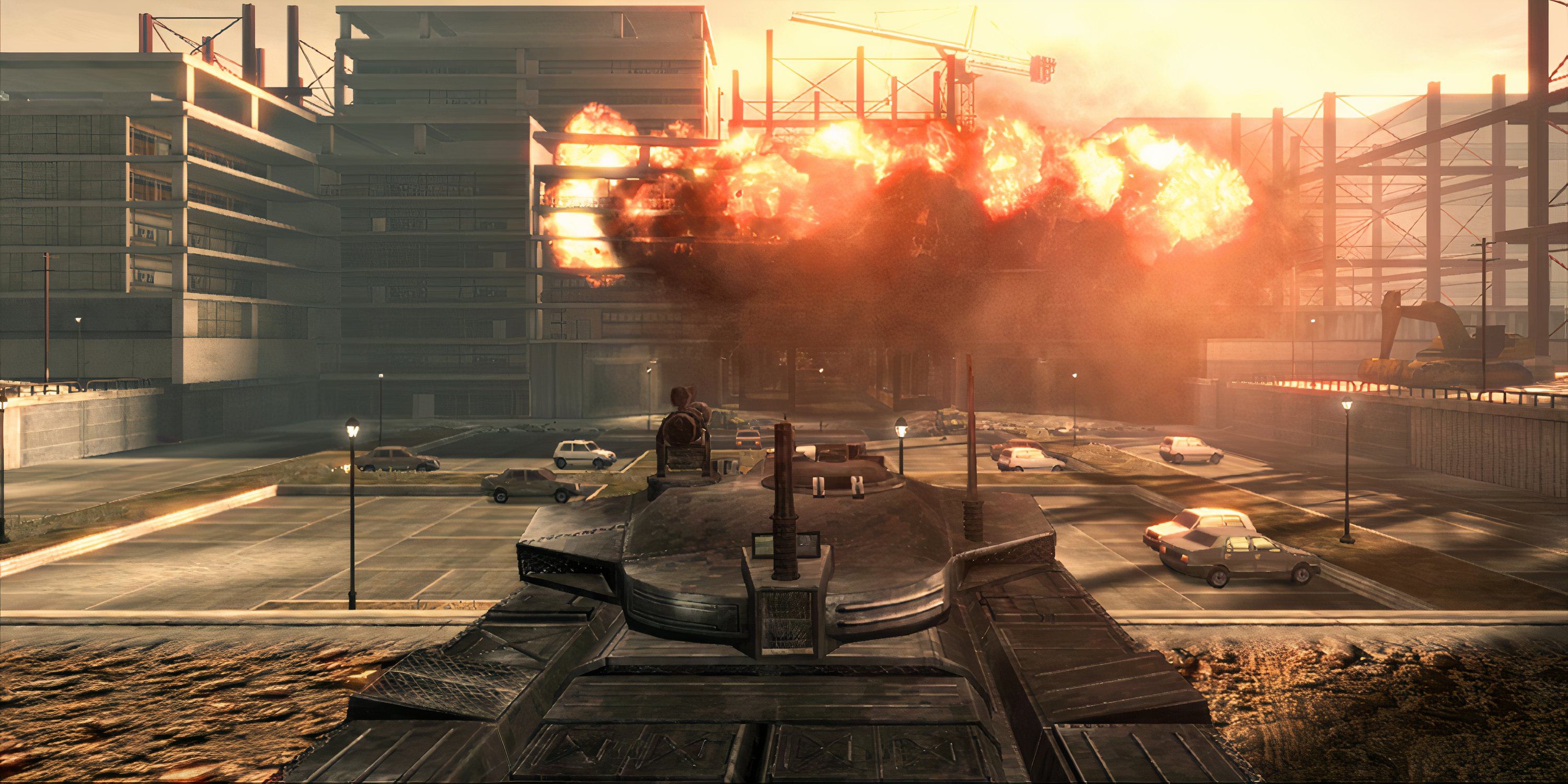 James Bond controlling a tank in GoldenEye 007: Reloaded