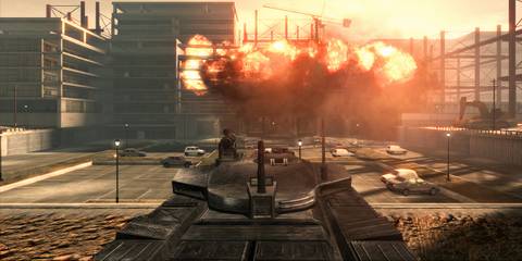 James Bond controlling a tank in GoldenEye 007: Reloaded