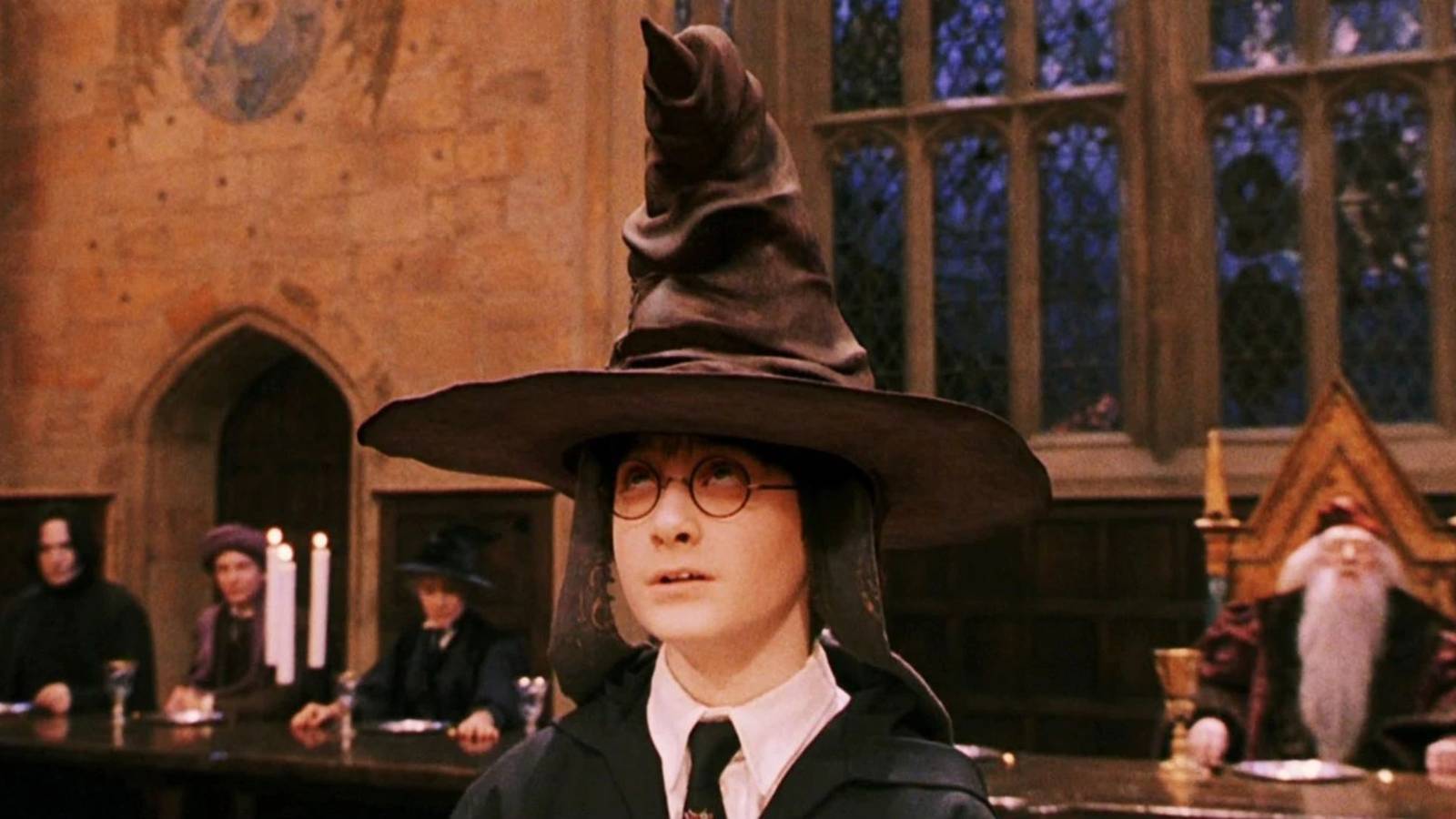 Harry in an important scene in Harry Potter and the Philosopher's Stone