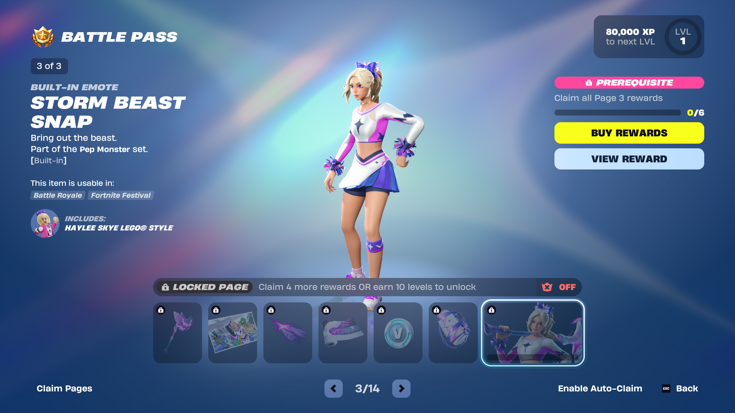 haylee skye battle pass page
