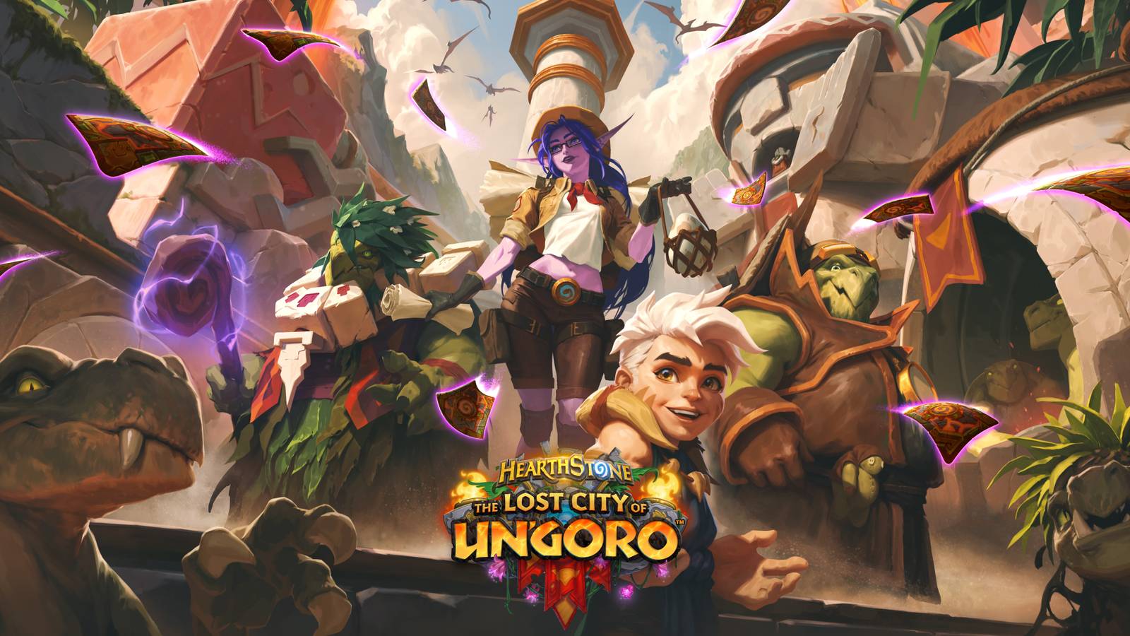 hearthstone the lost city of un'goro key art