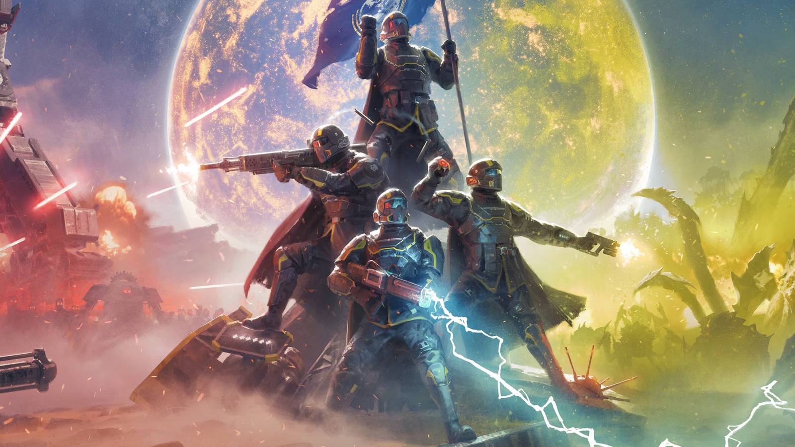 Helldivers 2 players are being rewarded for winning the Battle of Super Earth with a free cape.