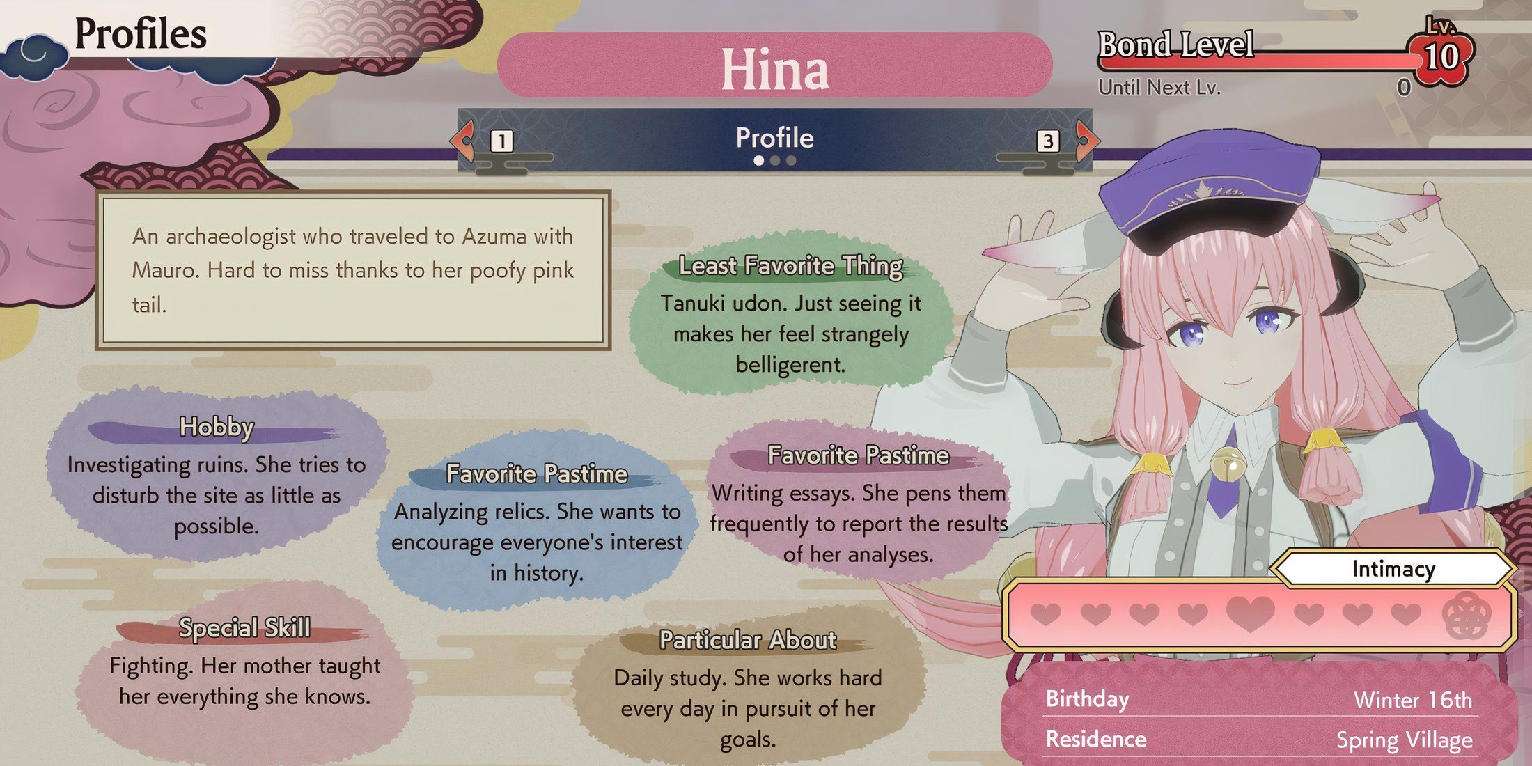 Rune Factory: Guardians of Azuma - Hina Romance Guide (Best Gifts for Hina)
