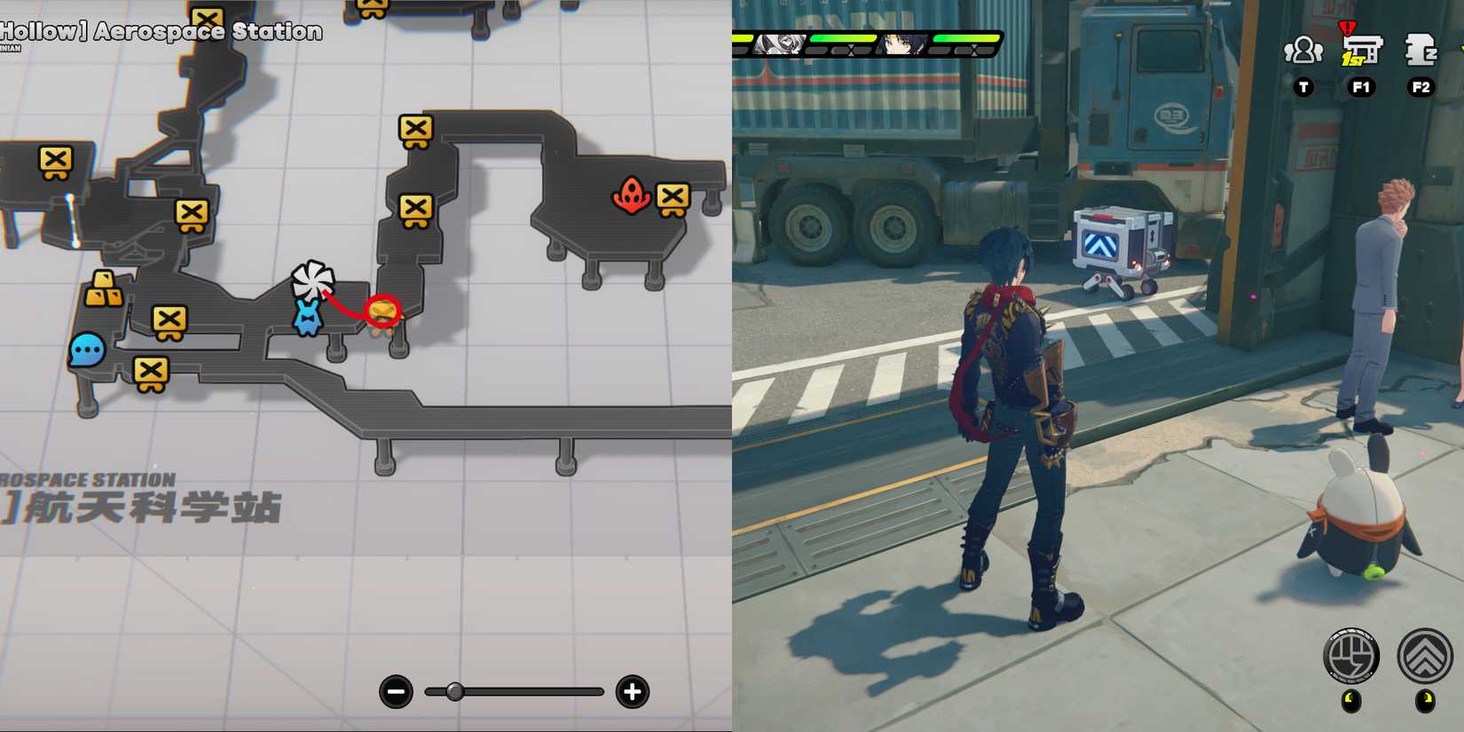 hollow aerospace station mini cargo trucks location 11 in zenless zone zero