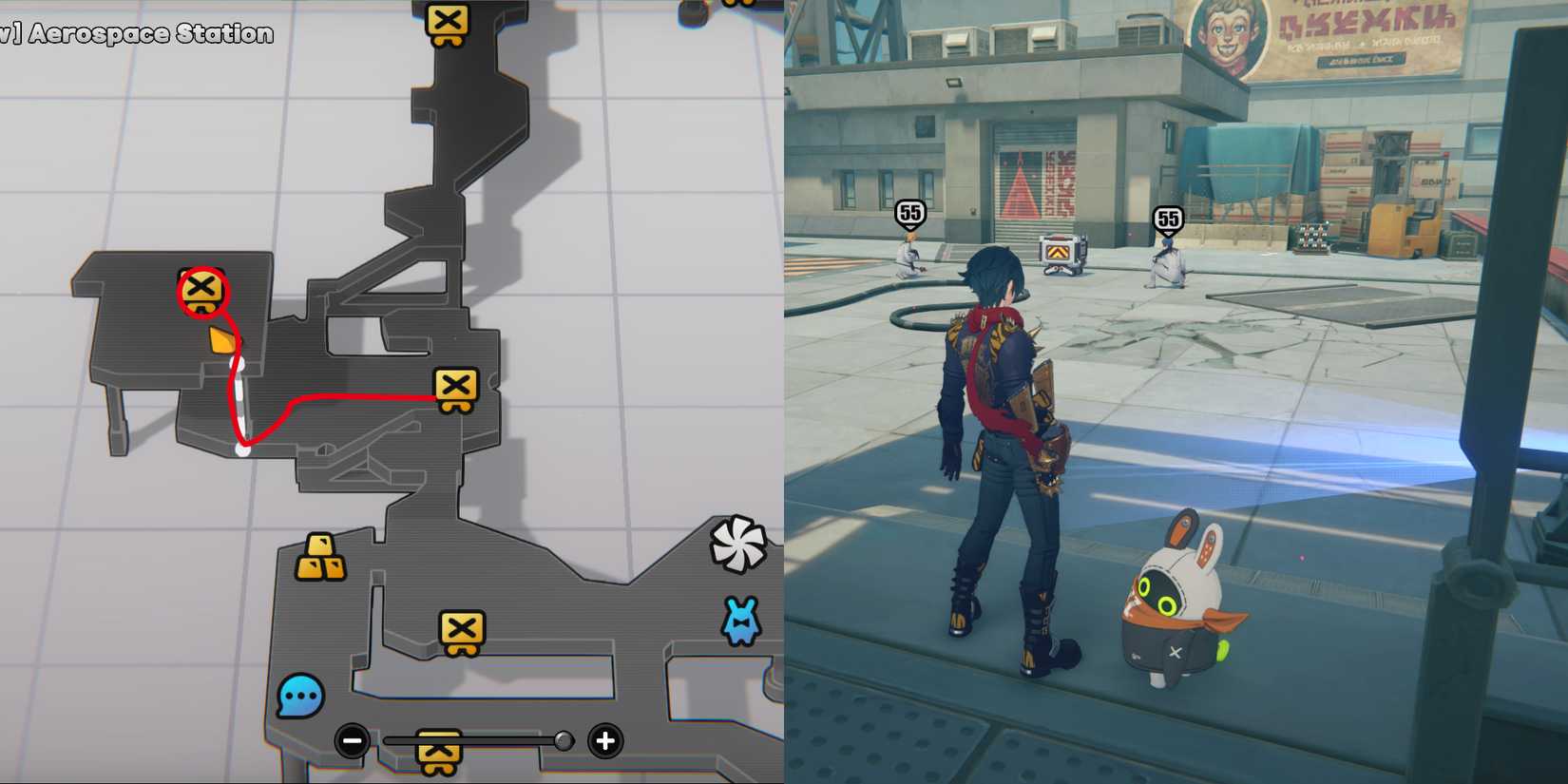 hollow aerospace station mini cargo trucks location 7 in zenless zone zero