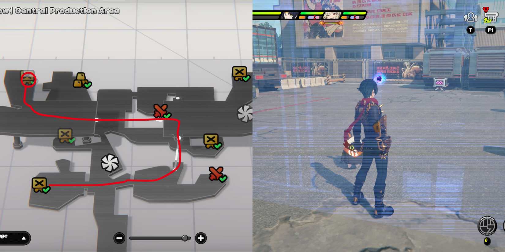 hollow central production area mini cargo trucks location 19 in zenless zone zero