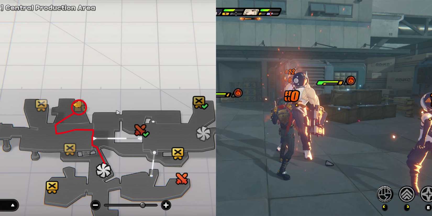 hollow central production area supply collection point location 2 in zenless zone zero