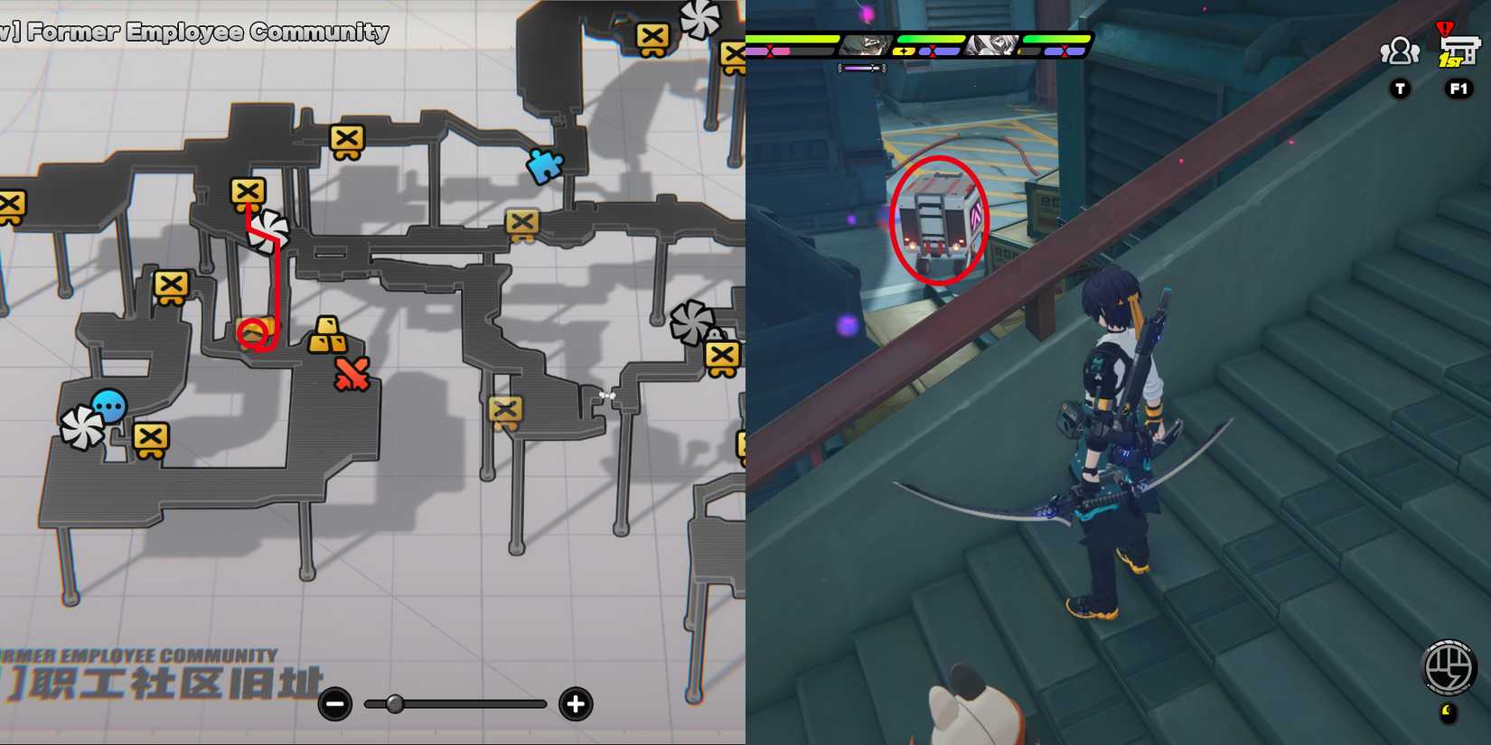 hollow former employee community mini cargo trucks location 7 in zenless zone zero