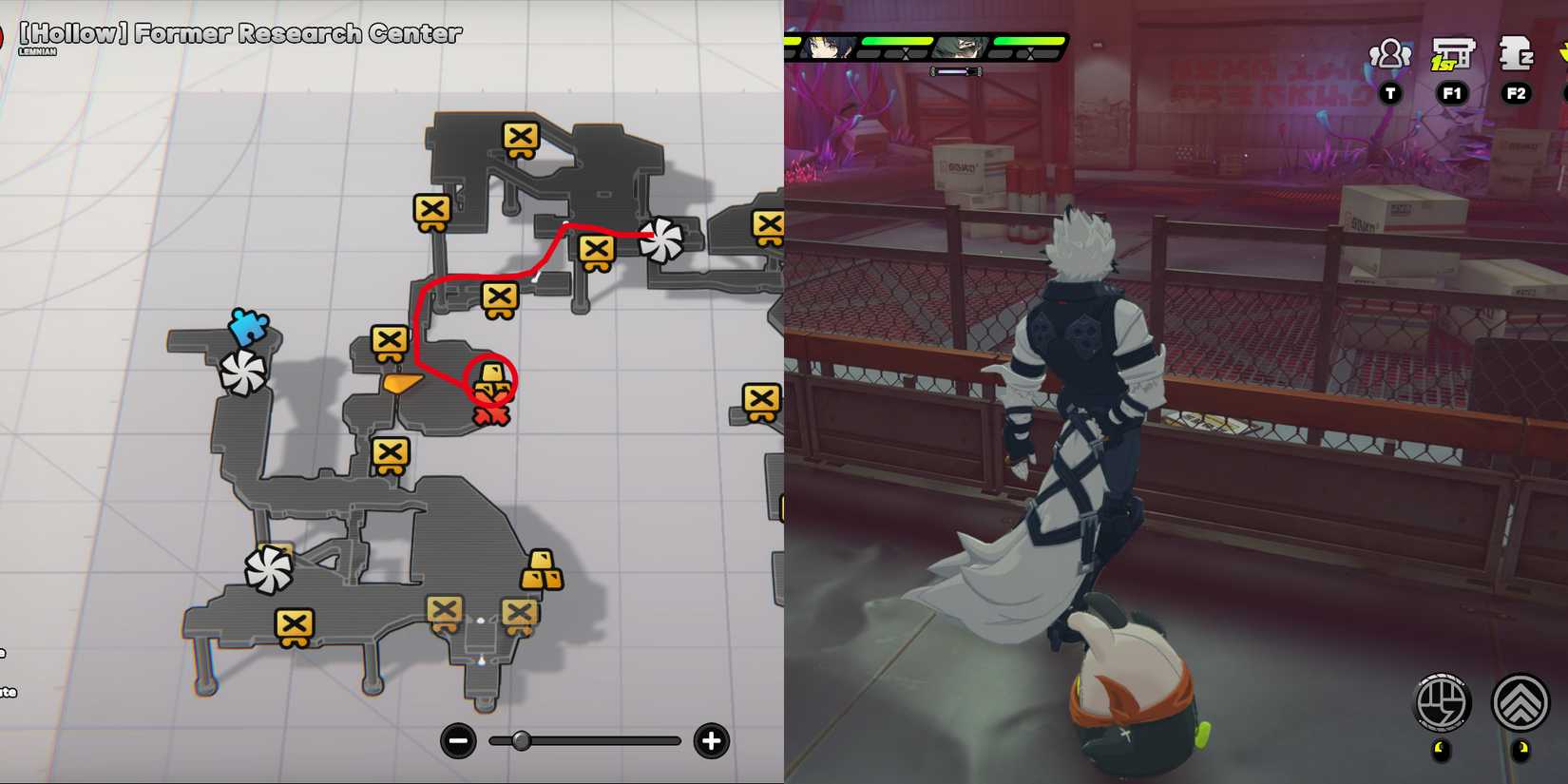 hollow former research center supply collection point location 1 in zenless zone zero