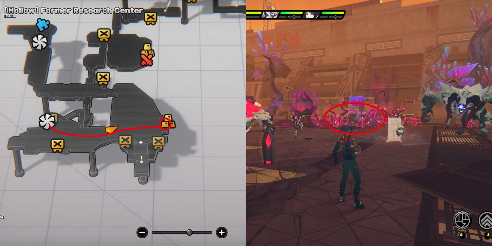 hollow former research center supply collection point location 2 in zenless zone zero