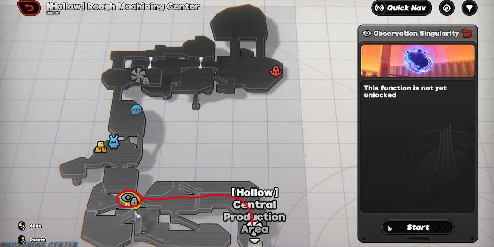 hollow rough machining center observe singularity location in zenless zone zero