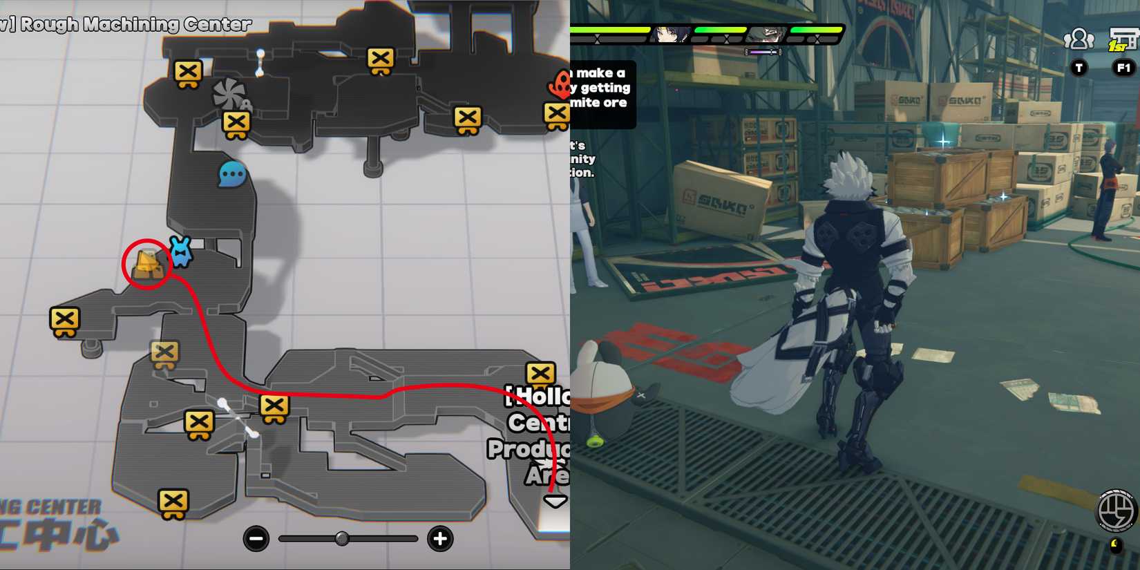 hollow rough machining center supply collection point locations in zenless zone zero