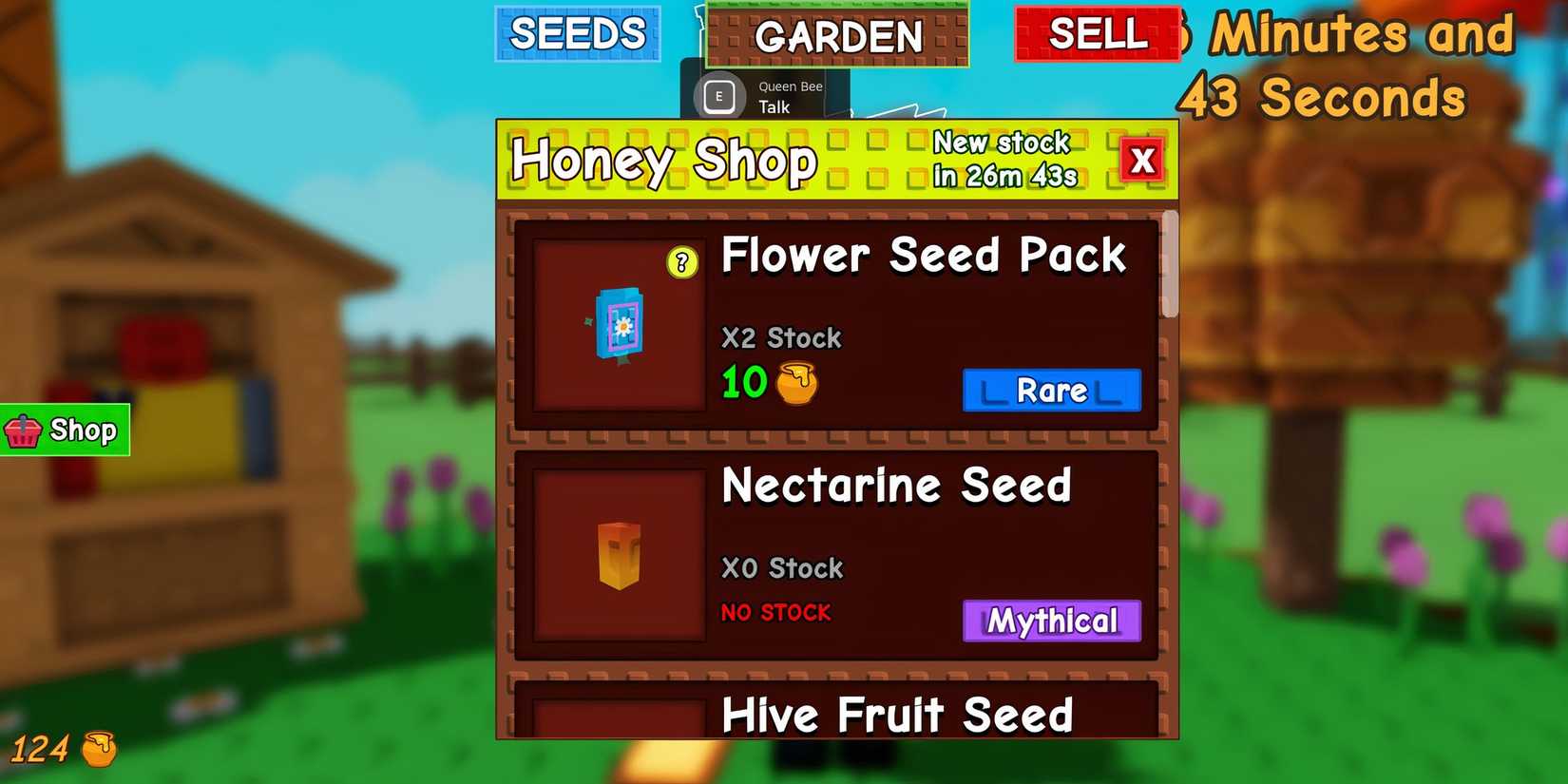 honey shop in grow a garden