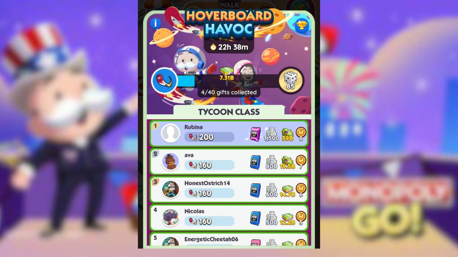 hoverboard havoc monopoly go 