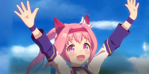 character raising their arms in umamusume pretty derby