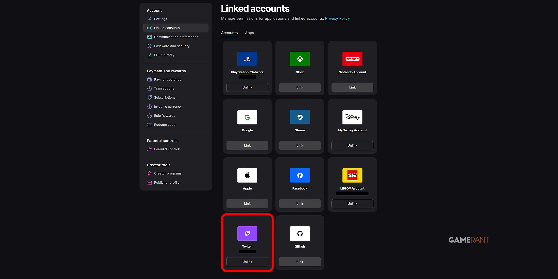 Cómo vincular juegos épicos y cuentas de contracción - Fortnite Super Twitch cae