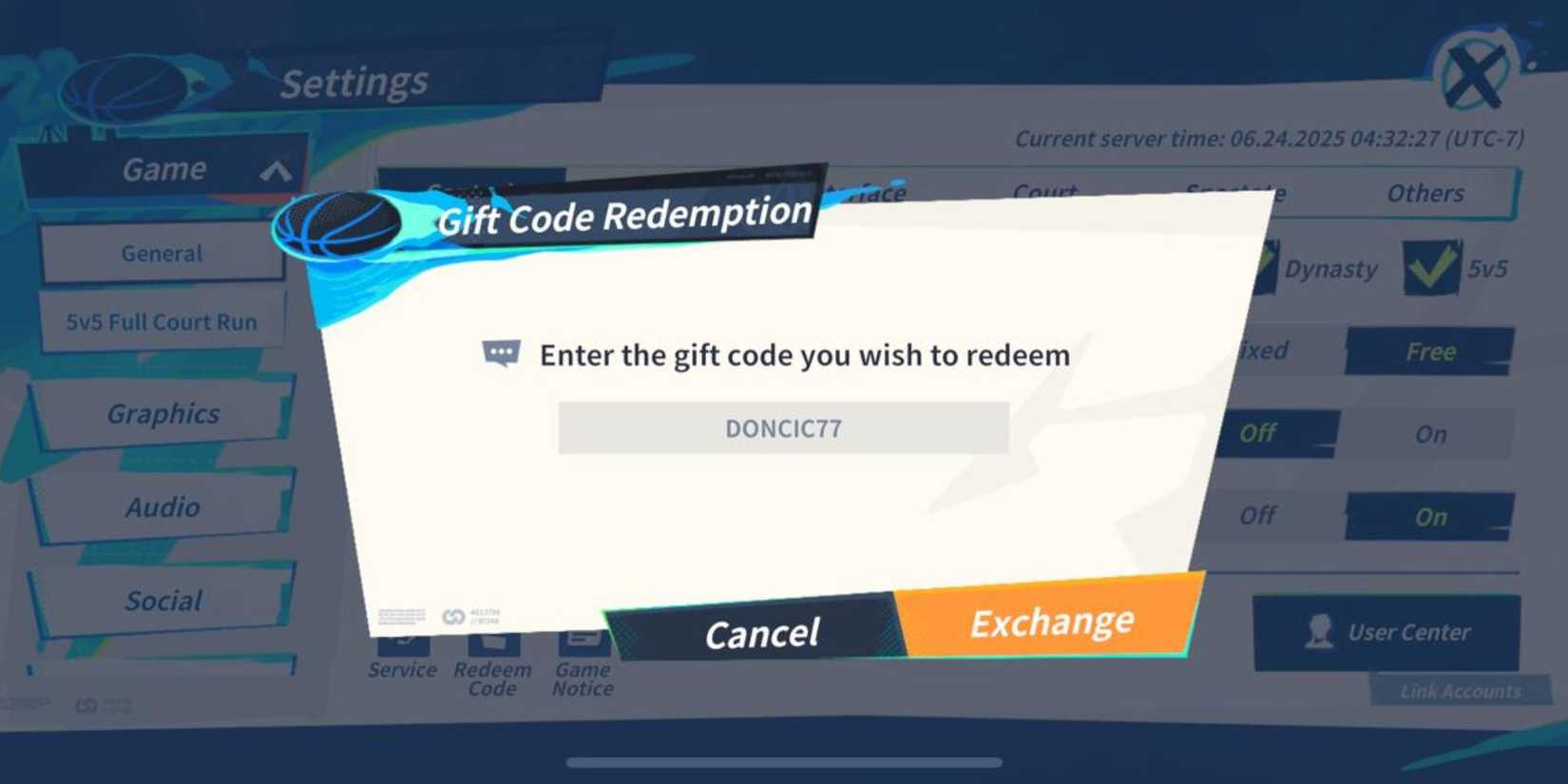 how to redeem dunk city dynasty codes