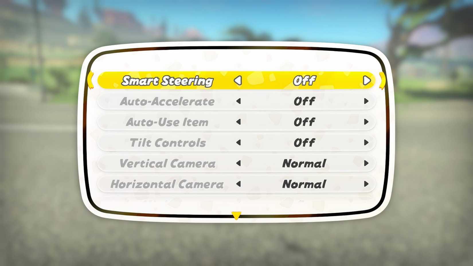 how to turn off smart steering in mario kart world