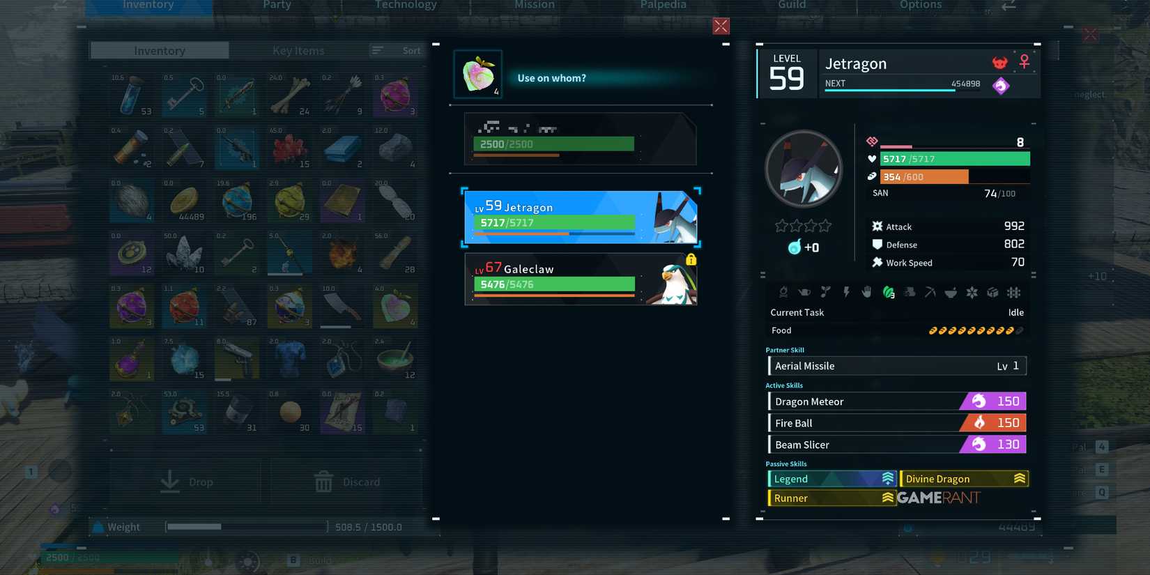 how to use a Kinship Peach in Palworld