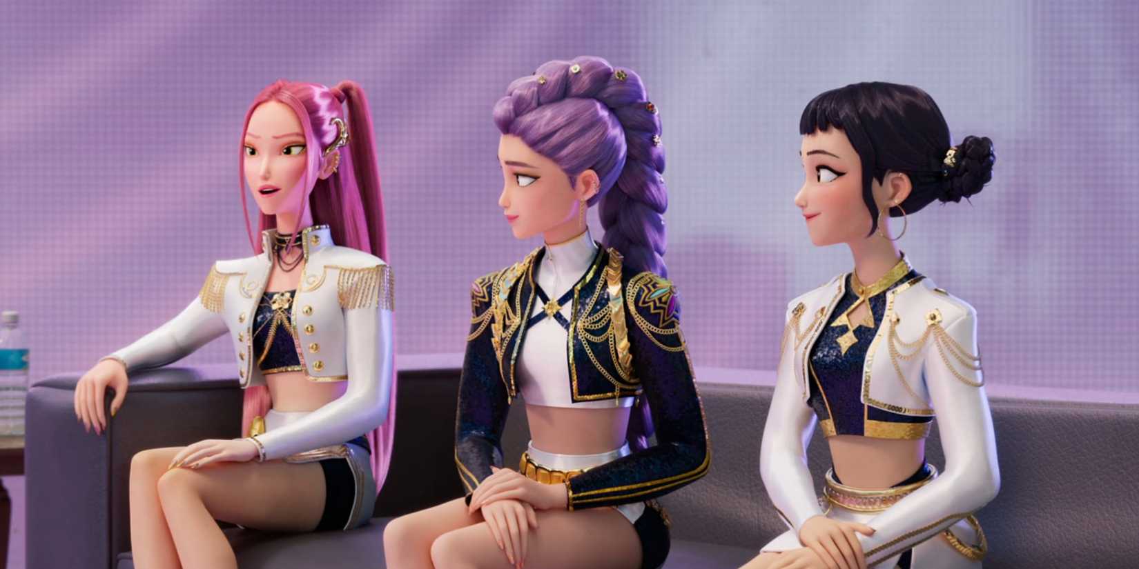 Huntrix Being Interviewed for Golden in KPop Demon Hunters