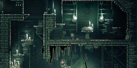 Inmost eerie castle interior