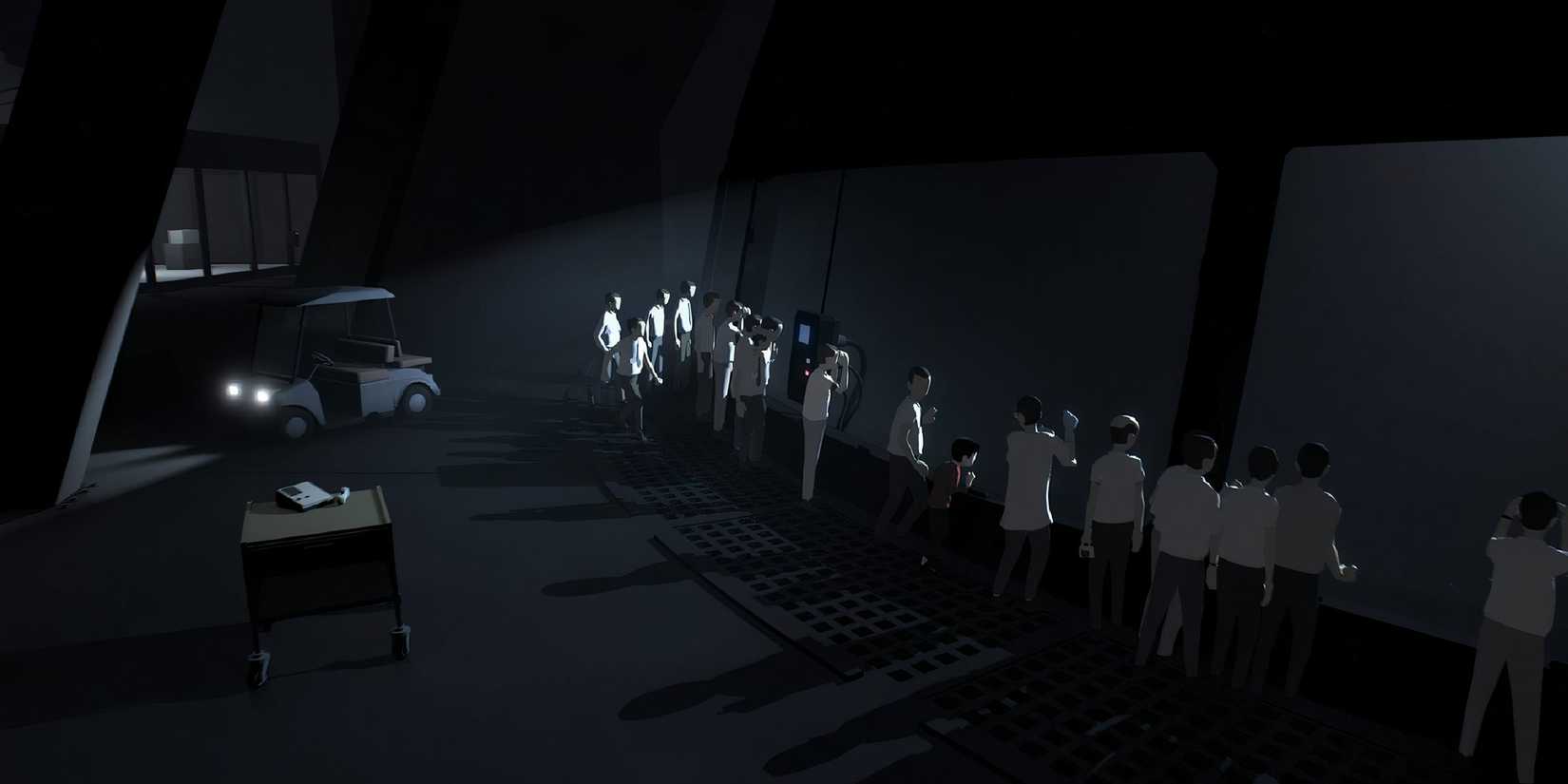 Inside people fathered at windows to observe