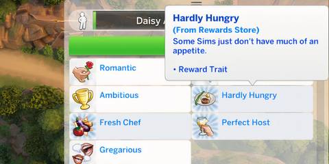 Hardly Hunger trait unlock reward store traits cheat The Sims 4