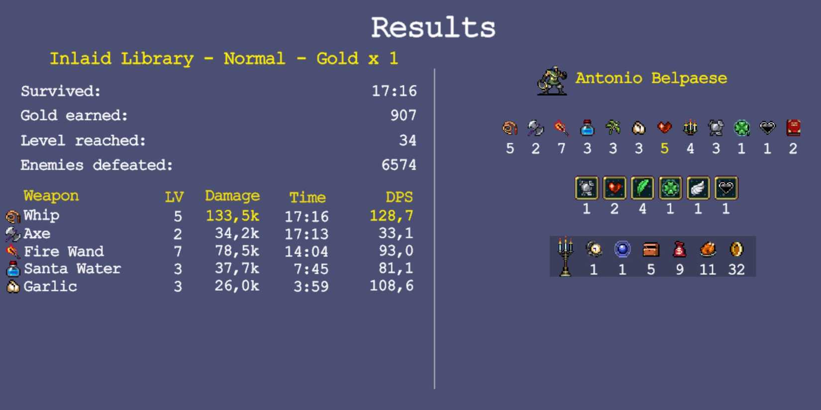 item stats vampire survivors