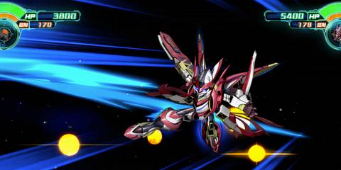 Izuru attacking in Super Robot Wars 30